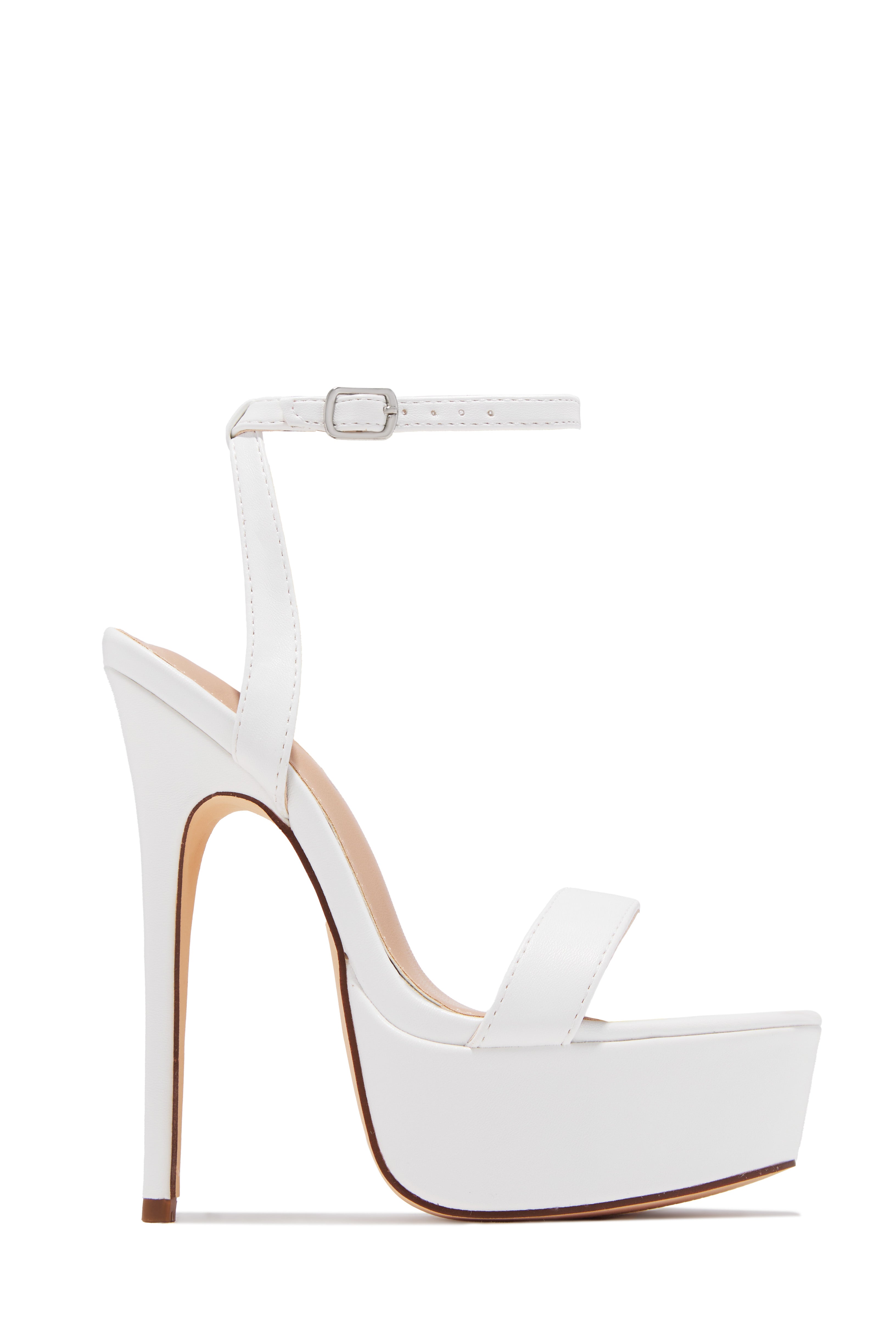 Miss Lola Your Temptation White Platform High Heels MISS LOLA — free download