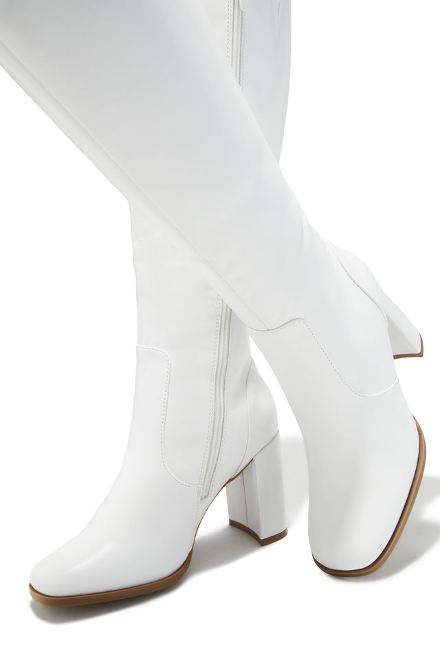 Load image into Gallery viewer, Paula Block Heel Boots - White