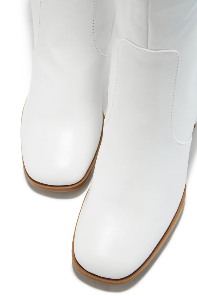 Load image into Gallery viewer, Paula Block Heel Boots - White