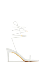 Load image into Gallery viewer, Ashantii Lace Up Mid Heels - White