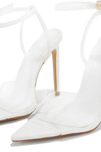 Load image into Gallery viewer, Dinner Date Clear Strap High Heels - White