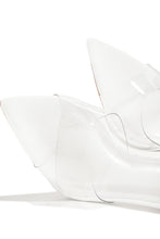 Load image into Gallery viewer, Dinner Date Clear Strap High Heels - White