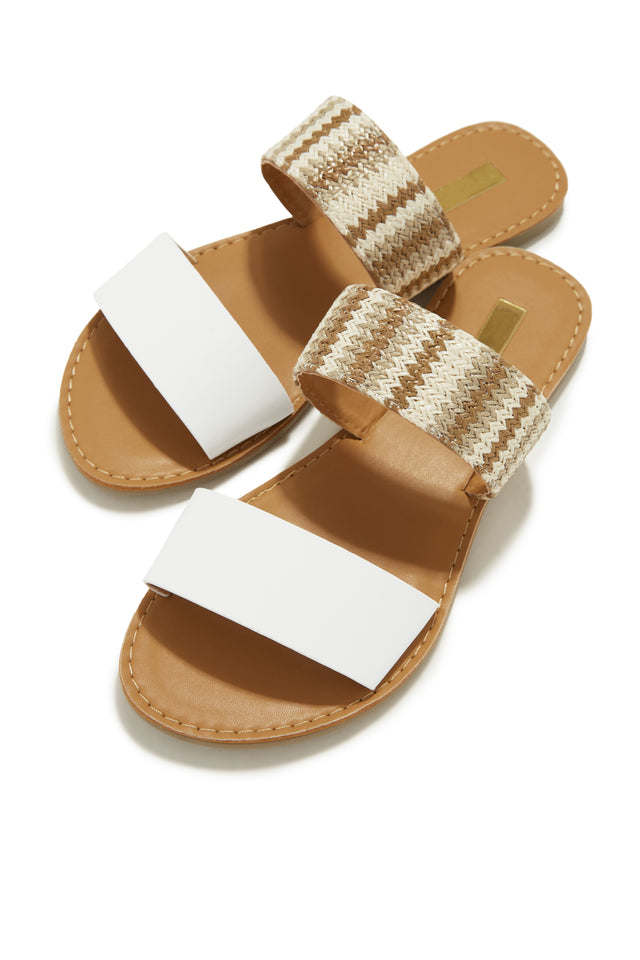 Load image into Gallery viewer, Spring Breaker Flat Slip On Sandals - White