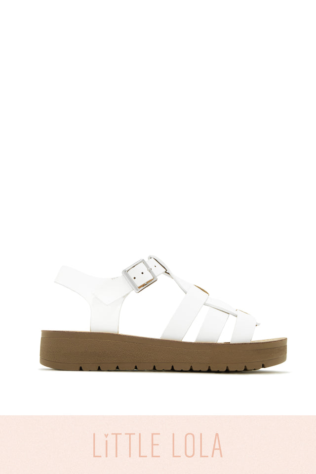 Load image into Gallery viewer, Summer Vacation Kids Flat Sandals - Tan