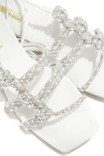 Load image into Gallery viewer, Ibiza Nights Embellished Lace Up Sandals - White