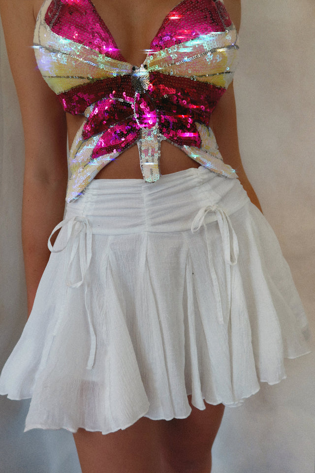 Load image into Gallery viewer, Melina Mini Skirt - White