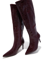 Load image into Gallery viewer, Chrissy Mid Heel Boots - Wine