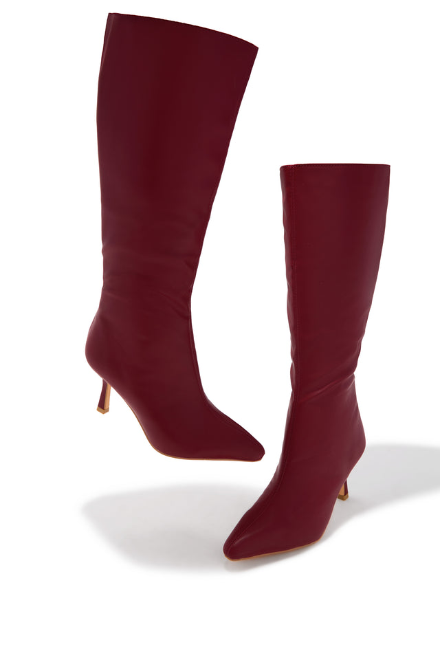 Load image into Gallery viewer, Jaylin Mid Heel Boots - Wine