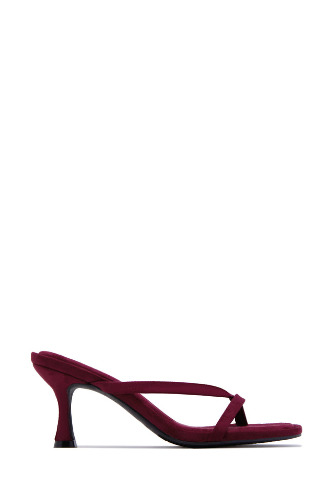Load image into Gallery viewer, Elena Mid Heel Mules - Wine Suede