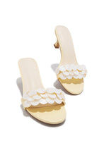 Load image into Gallery viewer, Clara Kitten Heel Mules - Yellow