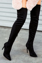 Load image into Gallery viewer, Sultry Touch Over The Knee Boots - Black