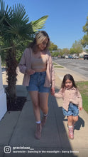 Load and play video in Gallery viewer, Mini Attitude Kids Glitter Lace Up Combat Boots - Pink