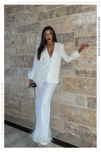 Load image into Gallery viewer, White Pant Suit Set