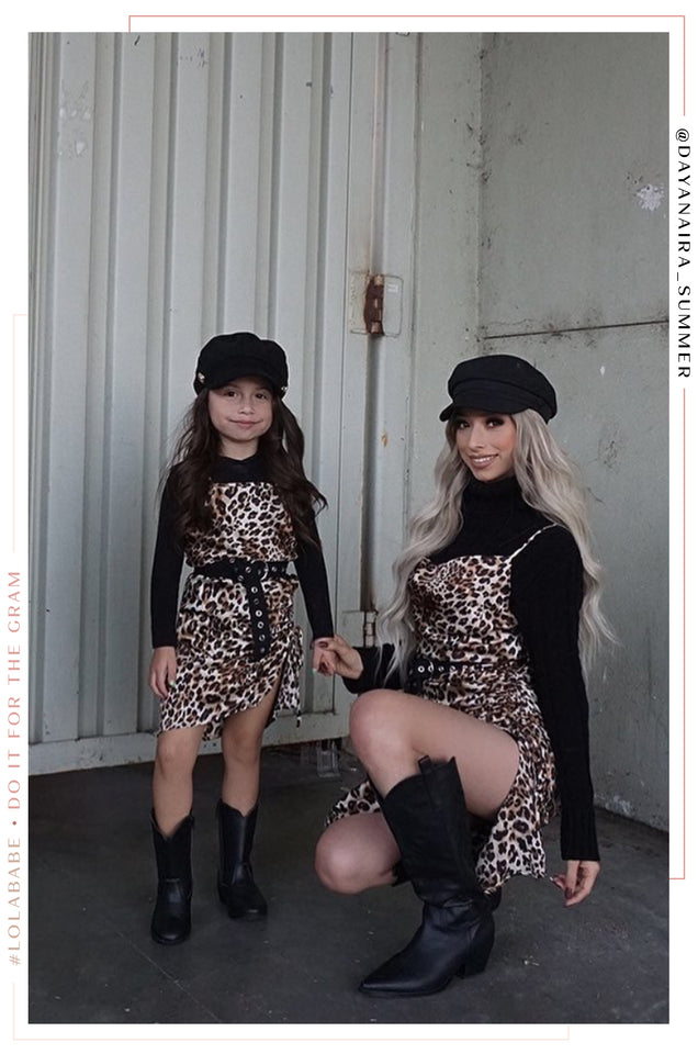 Load image into Gallery viewer, Mini Alessandra Kids Ruched Dress- Leopard