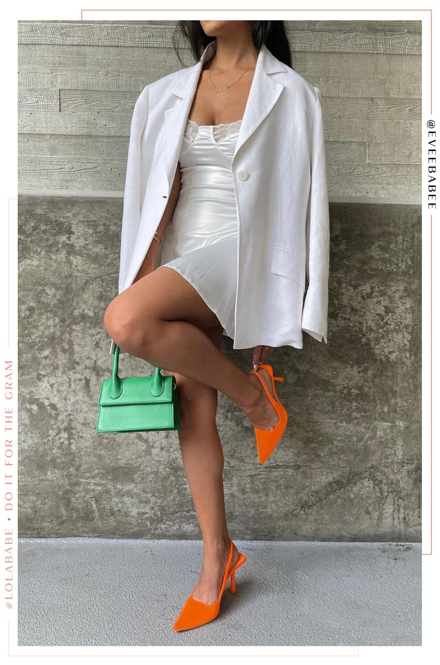 Load image into Gallery viewer, Caria Slingback Pumps - Orange