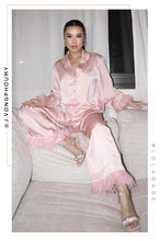 Load image into Gallery viewer, Lola Baby Two Piece Satin Pant Set - Pink