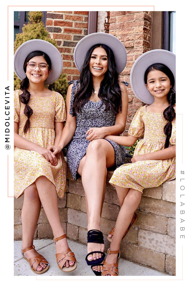 Load image into Gallery viewer, Mini Primavera Kids Flat Brim Hat - Light Blue