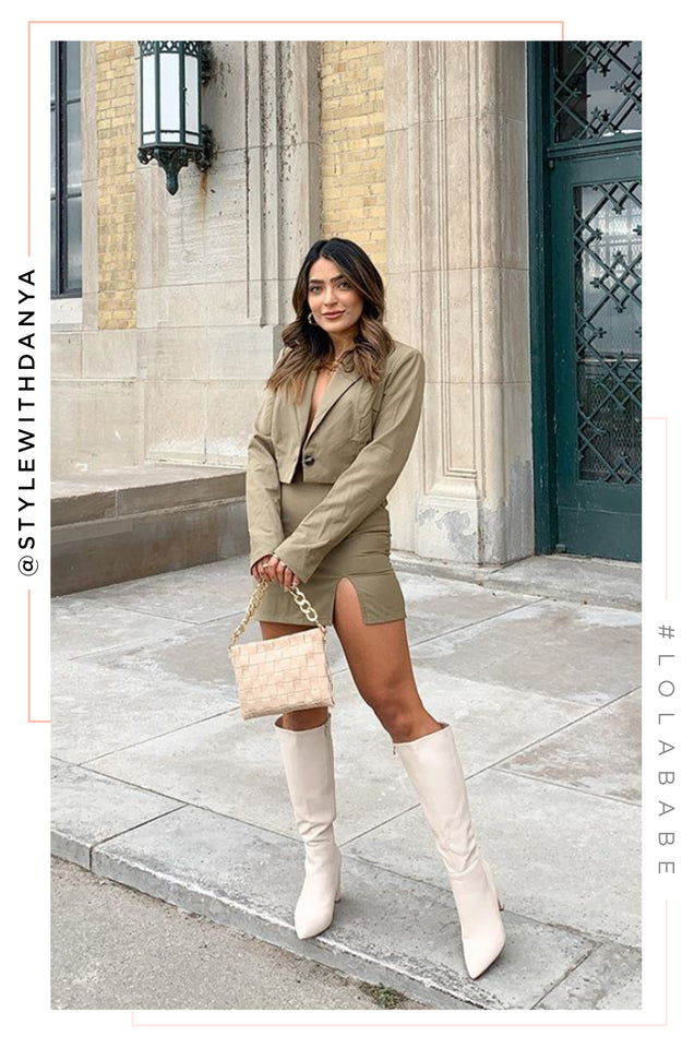 Load image into Gallery viewer, Fine Time Block Heel Knee High Boots - Ivory