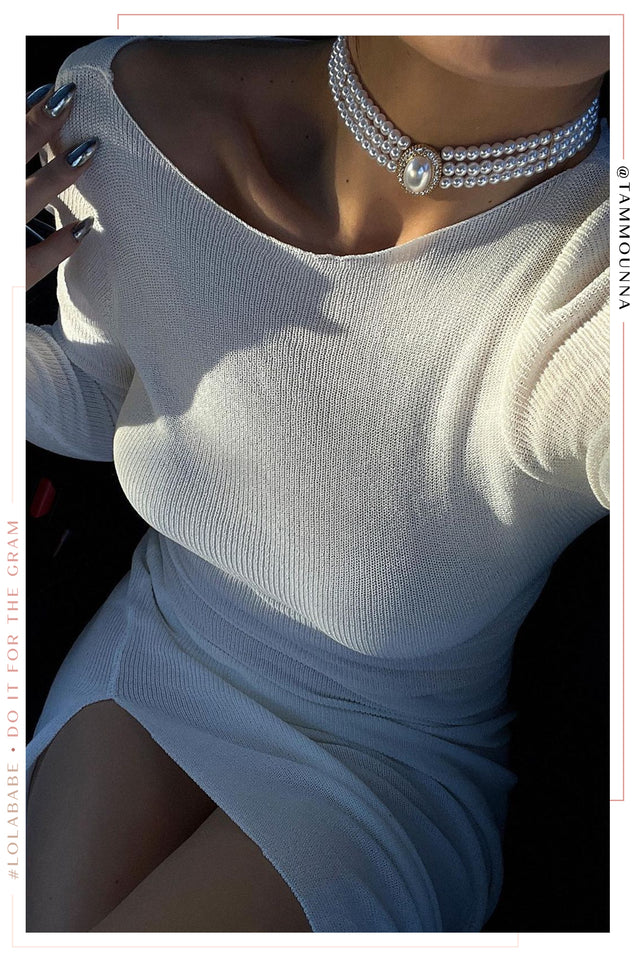 Load image into Gallery viewer, High Slit White Dress