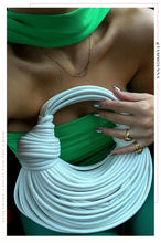 Load image into Gallery viewer, Azelie Double Knot Spaghetti Handbag - White