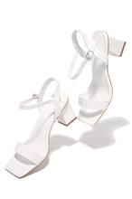 Load image into Gallery viewer, Adjustable Buckle White Heel