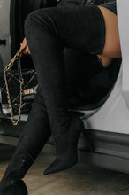 Load image into Gallery viewer, Aim High - Black Over The Knee Boot