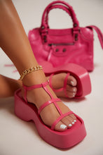 Load image into Gallery viewer, Beach Trip Flat Platform Sandals - Pink
