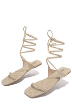 Load image into Gallery viewer, Natural Flat Sandals