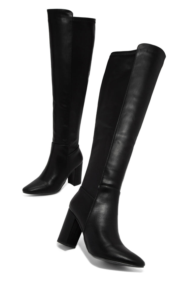 Load image into Gallery viewer, Black Chunky Heel Boots