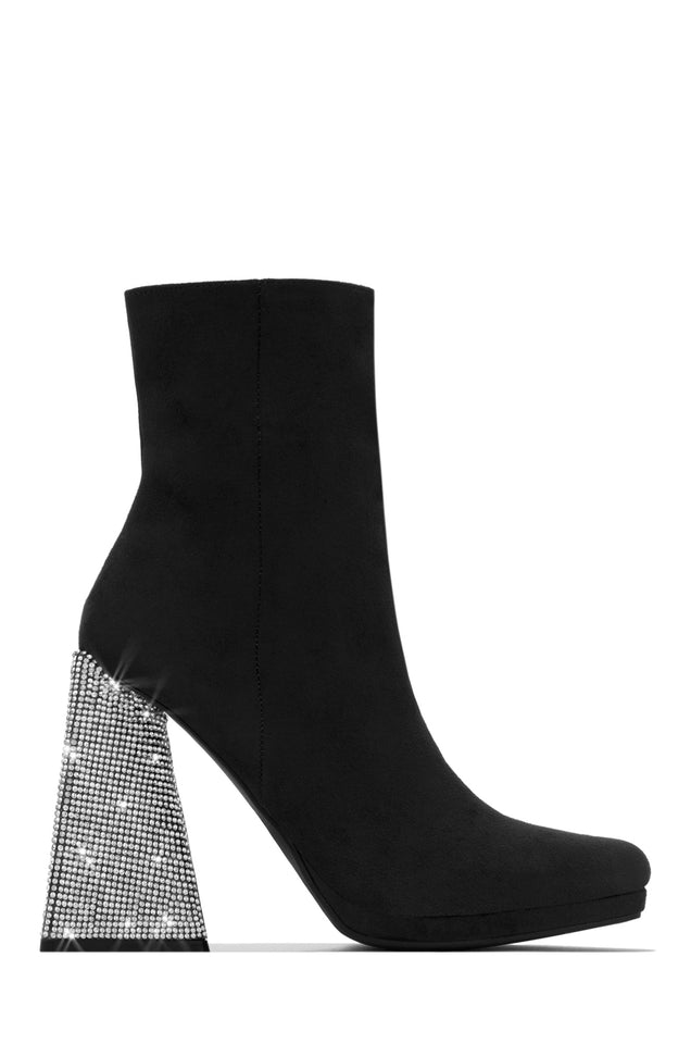 Load image into Gallery viewer, High Priority Embellished Heel Boot - Black