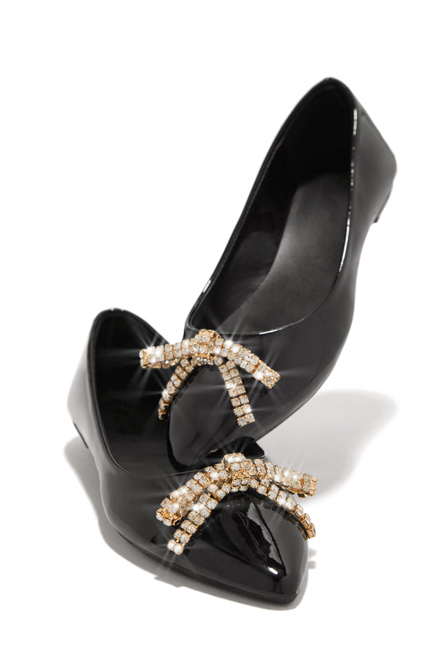 Load image into Gallery viewer, Black Patent Ballet Flat