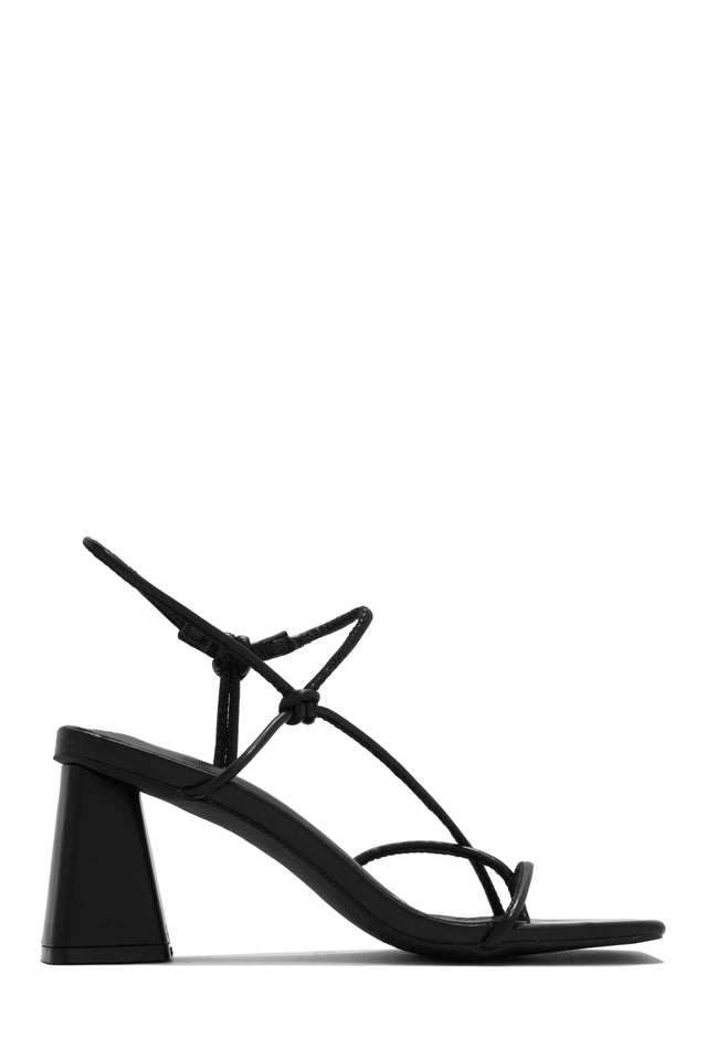 Load image into Gallery viewer, Black Open Toe Chunky Heels