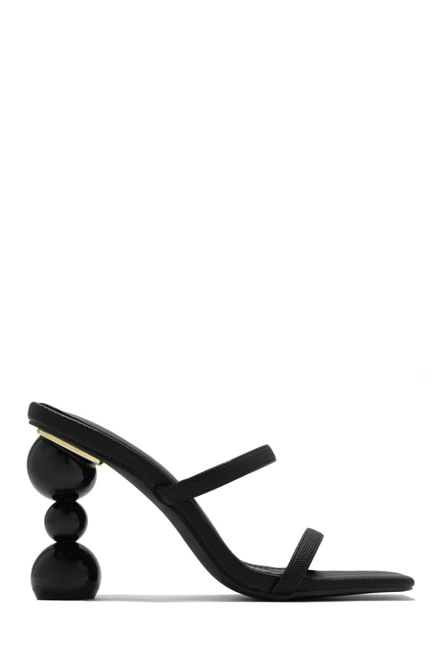 Load image into Gallery viewer, Black Slip On Heel Mules