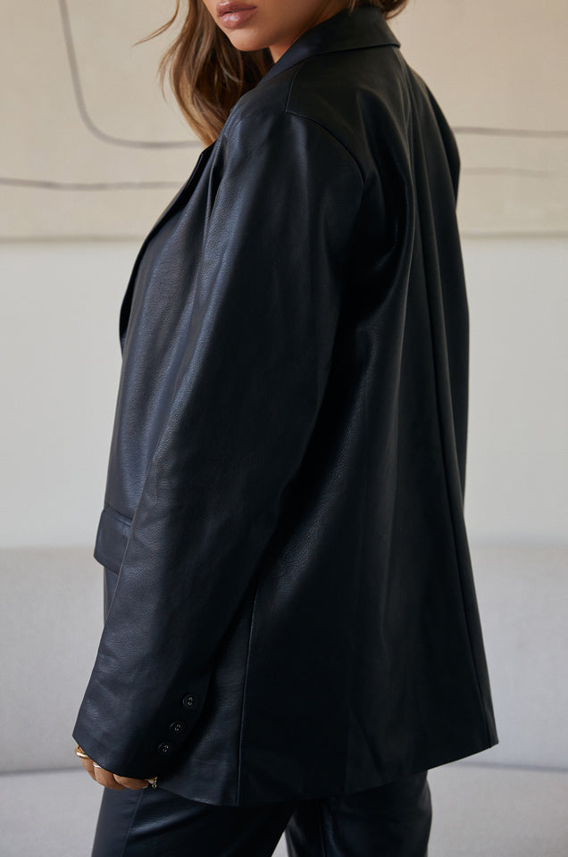 Load image into Gallery viewer, Jinelle PU Blazer Jacket - Pink