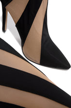 Load image into Gallery viewer, Black And Nude Paneled Boots