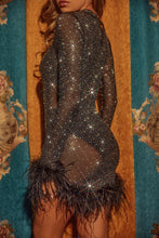 Load image into Gallery viewer, Silver Studded Mesh Dress