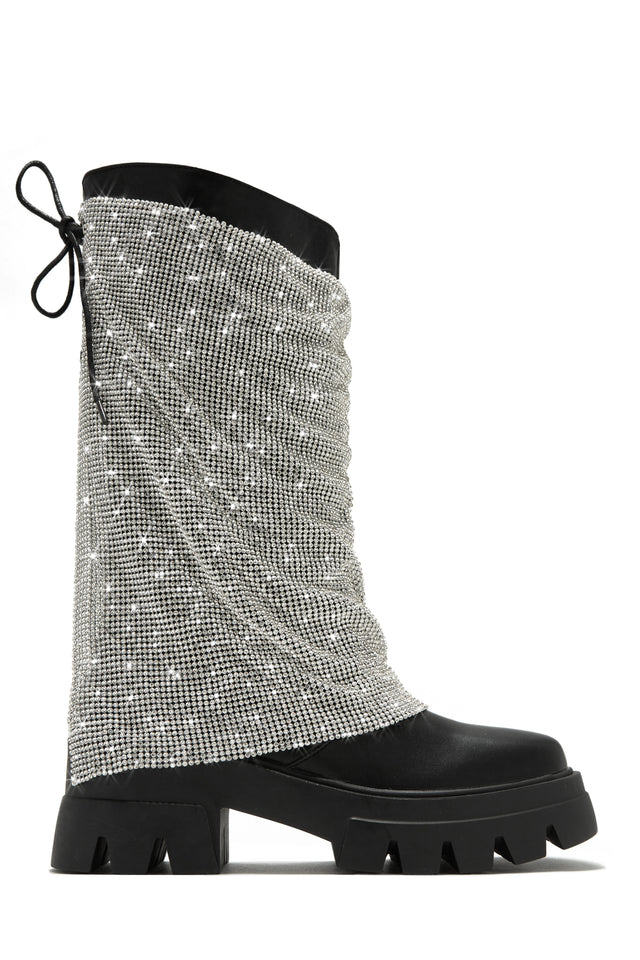 Load image into Gallery viewer, Black Platform Chunky Boot