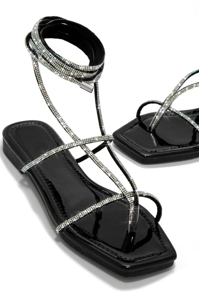 Load image into Gallery viewer, Black Embellished Sandals