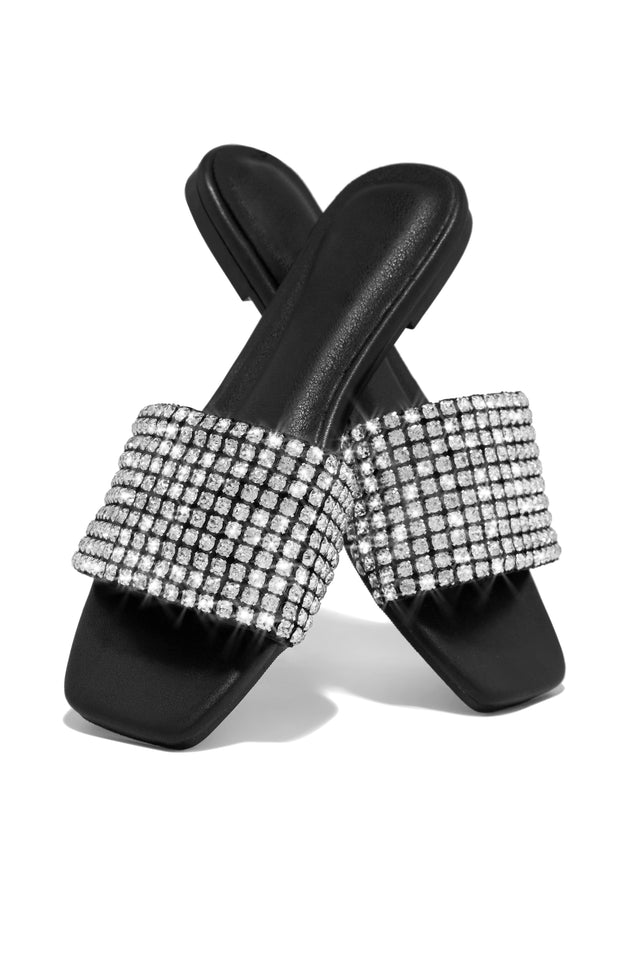 Load image into Gallery viewer, Black PU Slides