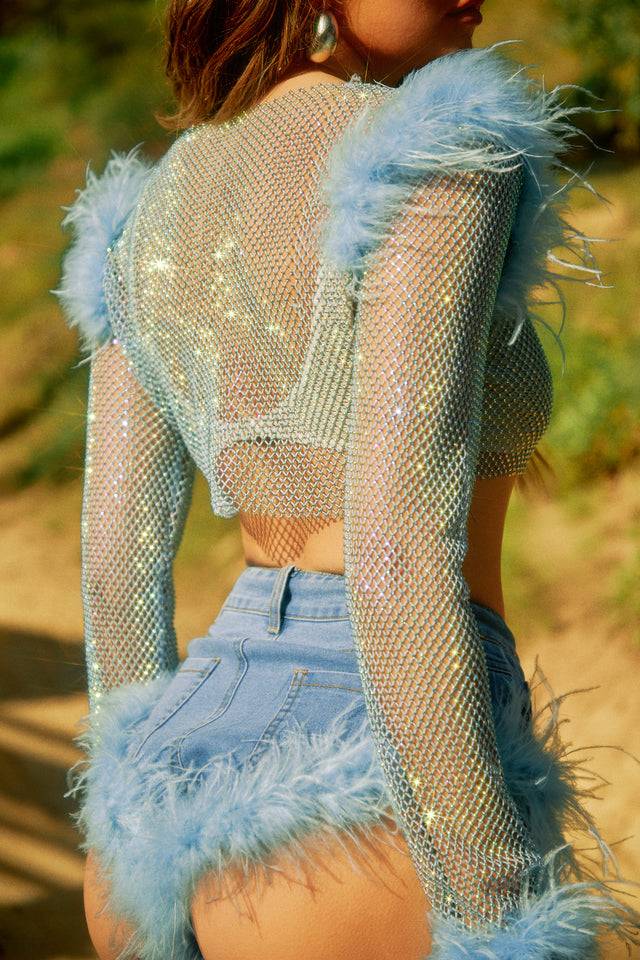 Load image into Gallery viewer, Faux Feather Festival Top