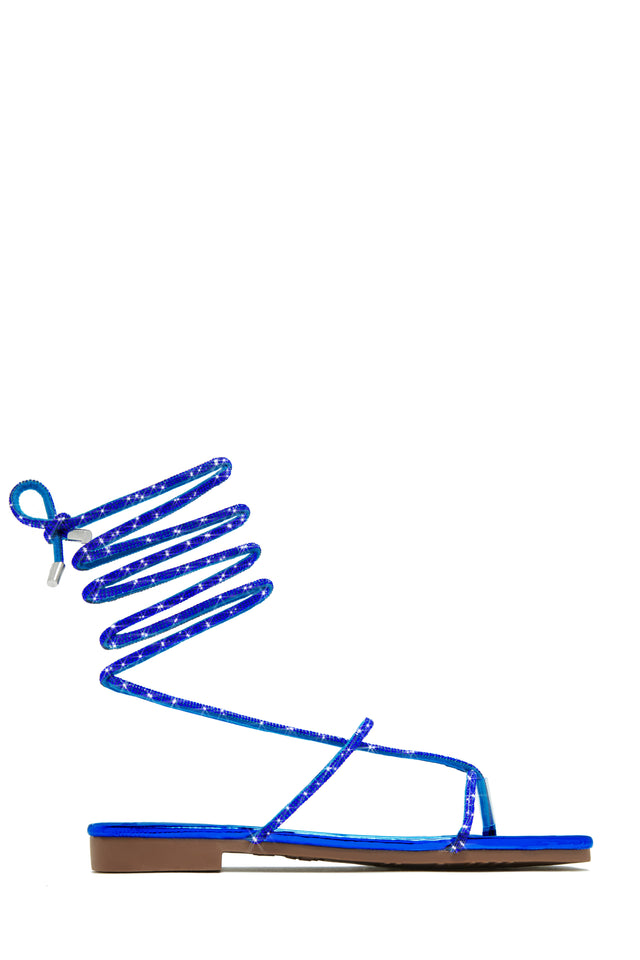 Load image into Gallery viewer, Blue Embellished Sandals