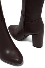 Load image into Gallery viewer, Brown Block Heel Boot