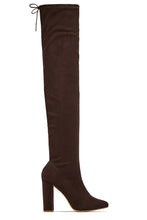 Load image into Gallery viewer, Set The Bar Over The Knee Block High Heel Boots - Taupe