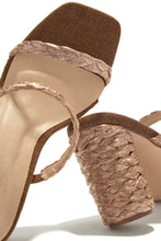 Load image into Gallery viewer, Out On Vacation Espadrille Block Heel Mules - Tan