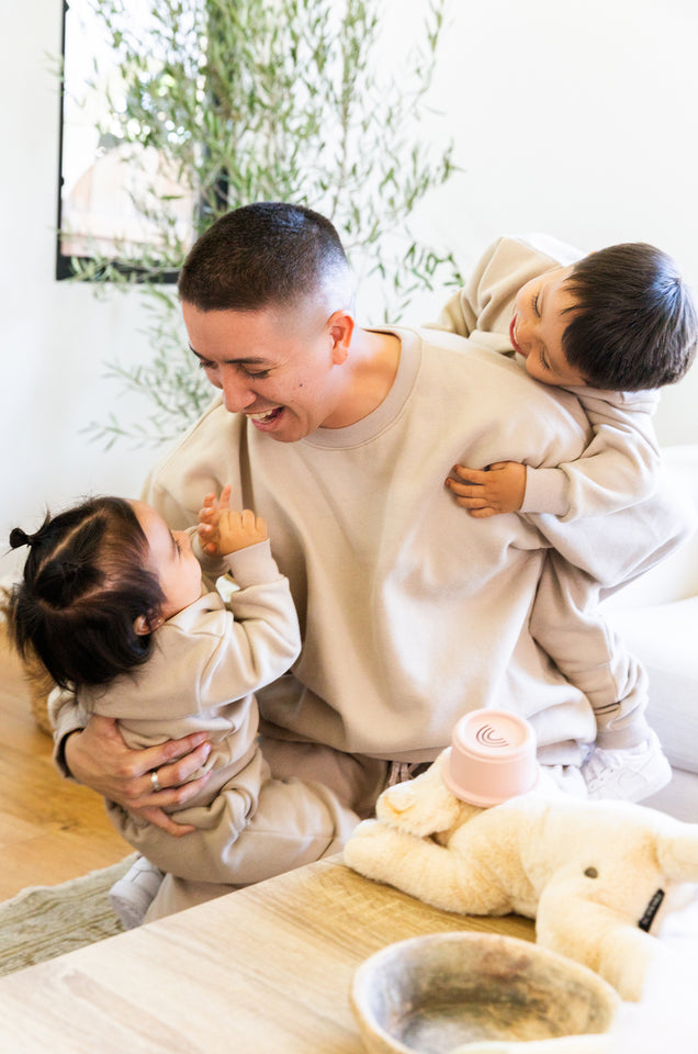 Load image into Gallery viewer, Mini Cozy Feels Kids Crewneck Sweater - Nude