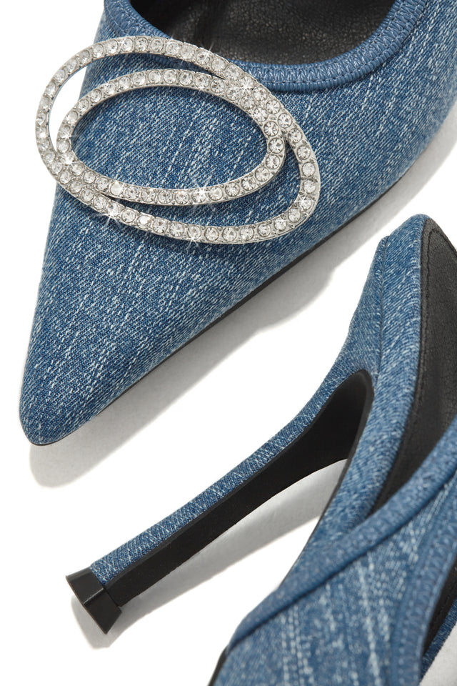 Load image into Gallery viewer, Denim Pump High Heels