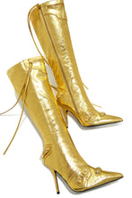 Load image into Gallery viewer, Adison Knee High Boots - Gold