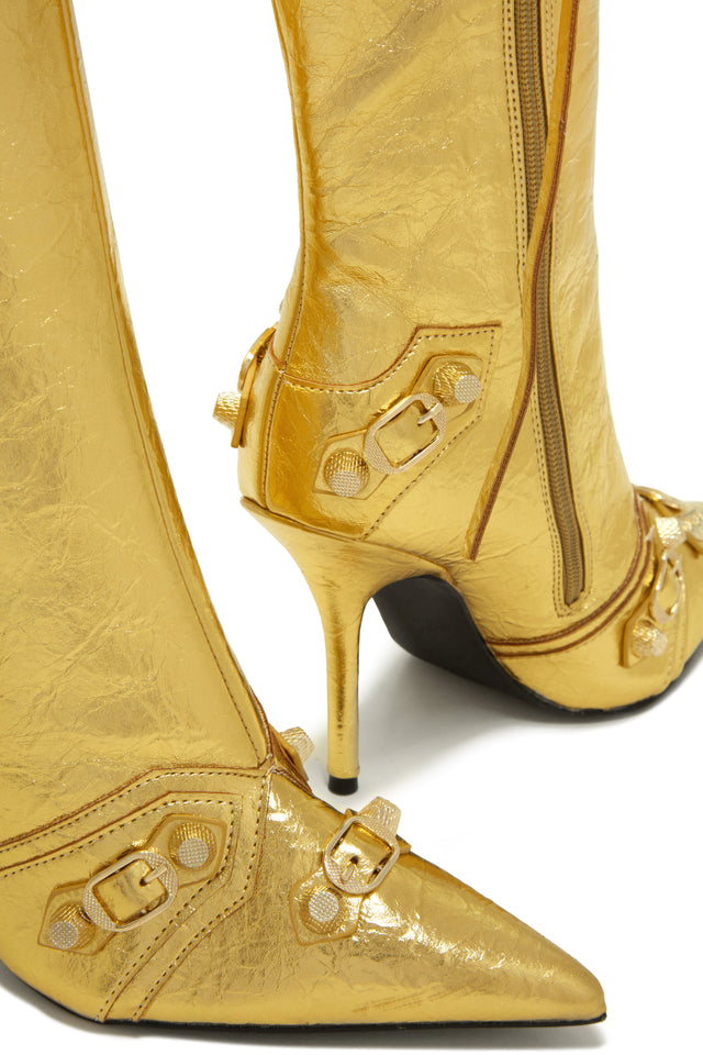 Load image into Gallery viewer, Adison Knee High Boots - Gold