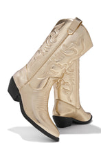 Load image into Gallery viewer, Gold Western Boots