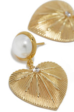 Load image into Gallery viewer, Gold-Tone Heart Earring